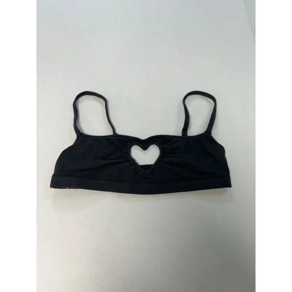 SKIMS Cotton Jersey Heart Scoop Bralette Soot Size Small NWT - Picture 5 of 8